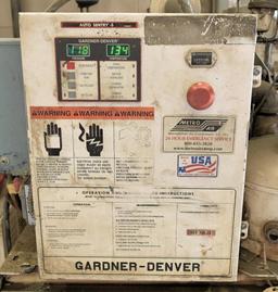 Gardner-Denver Electra-Screw 15-HP Horizontal Tank Mounted Rotary Screw Air Compressor