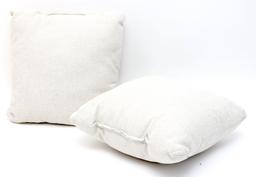 Belgian White Linen Custom Throw Pillows