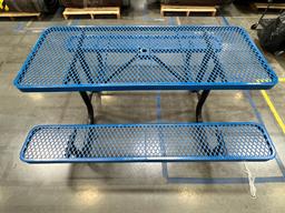 6' Blue Picnic Table