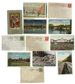 Vintage Post Cards with Stamps