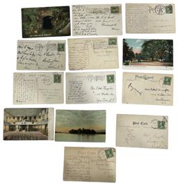 Vintage Post Cards with Stamps