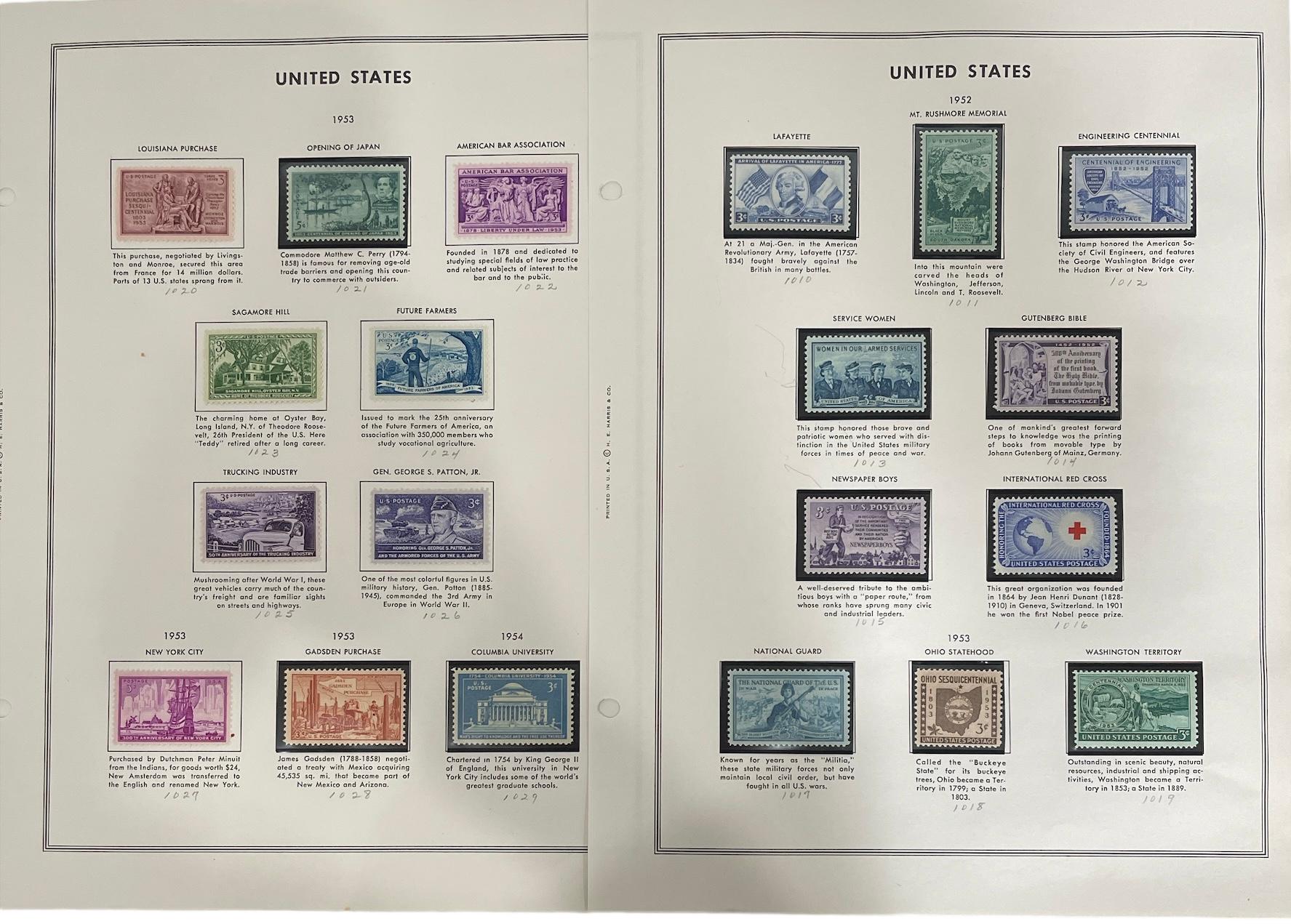 Vintage United State of America Stamp Collection