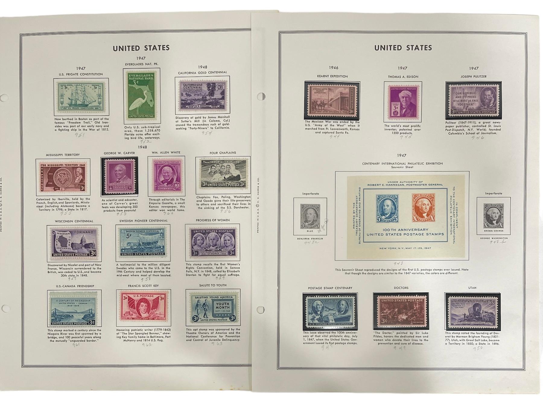 Vintage United State of America Stamp Collection