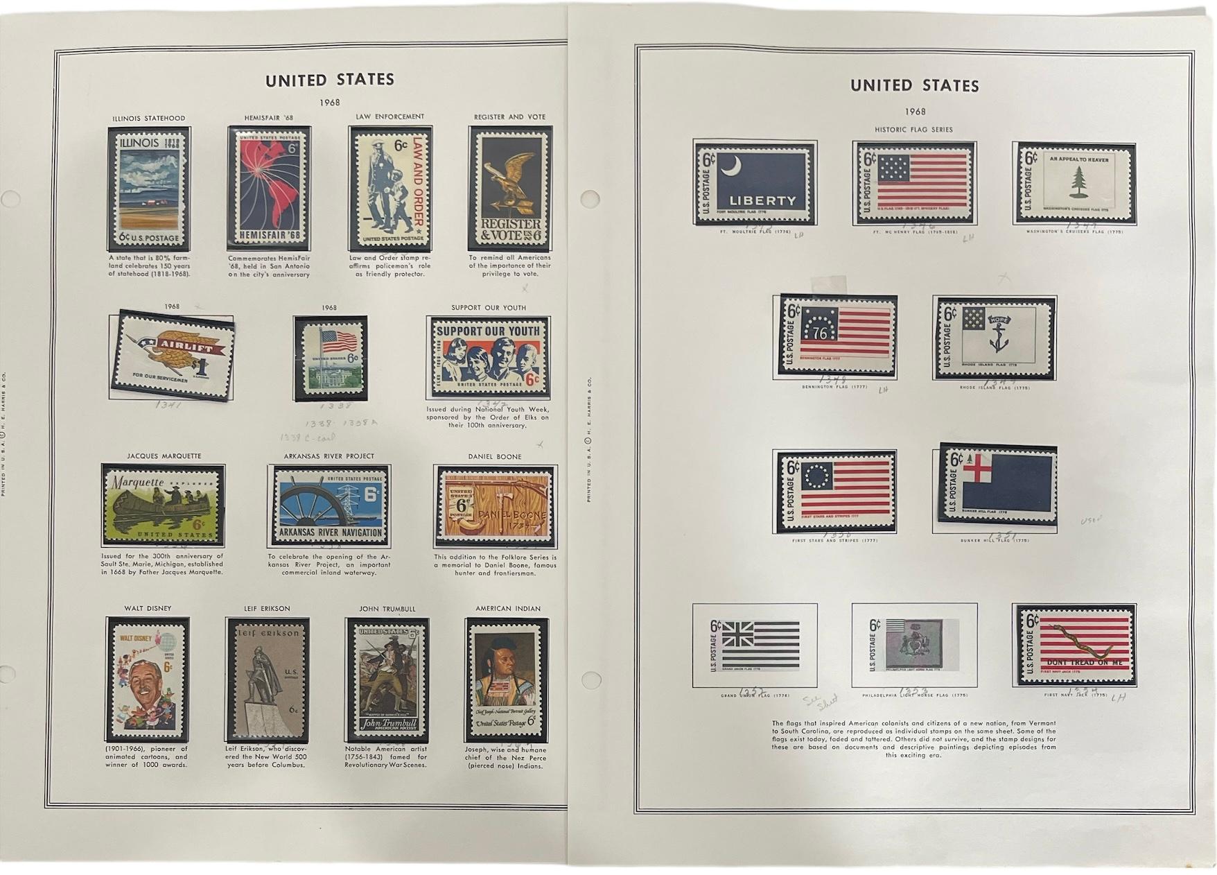 Vintage United State of America Stamp Collection