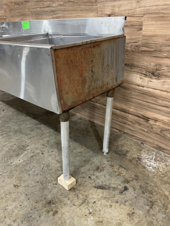Three Compartment Bar Sink with Dump Station