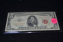 1963 Red Seal $5 Bill