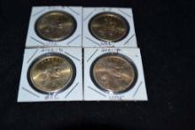 (4) $1 Uncirculated Sacagawea Coins