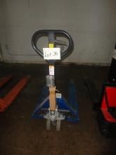 BLUE 5500LB MANUAL PALLET JACK.