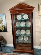 Cherry Curio Cabinet With Locking doors