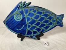 Earthworks Barbedos Fish Pottery Platter