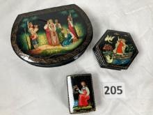 Russian Lacquer Box Lot