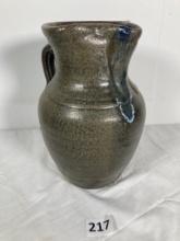 Southern Folk Art Pottery Pitcher Hewell