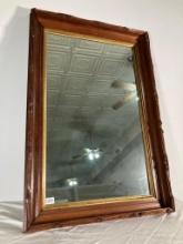 Antique Carved Mahogany Mirror