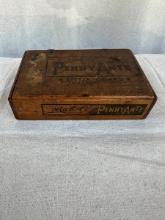 Antique Mahrts Pennyante Wooden Cigar Box