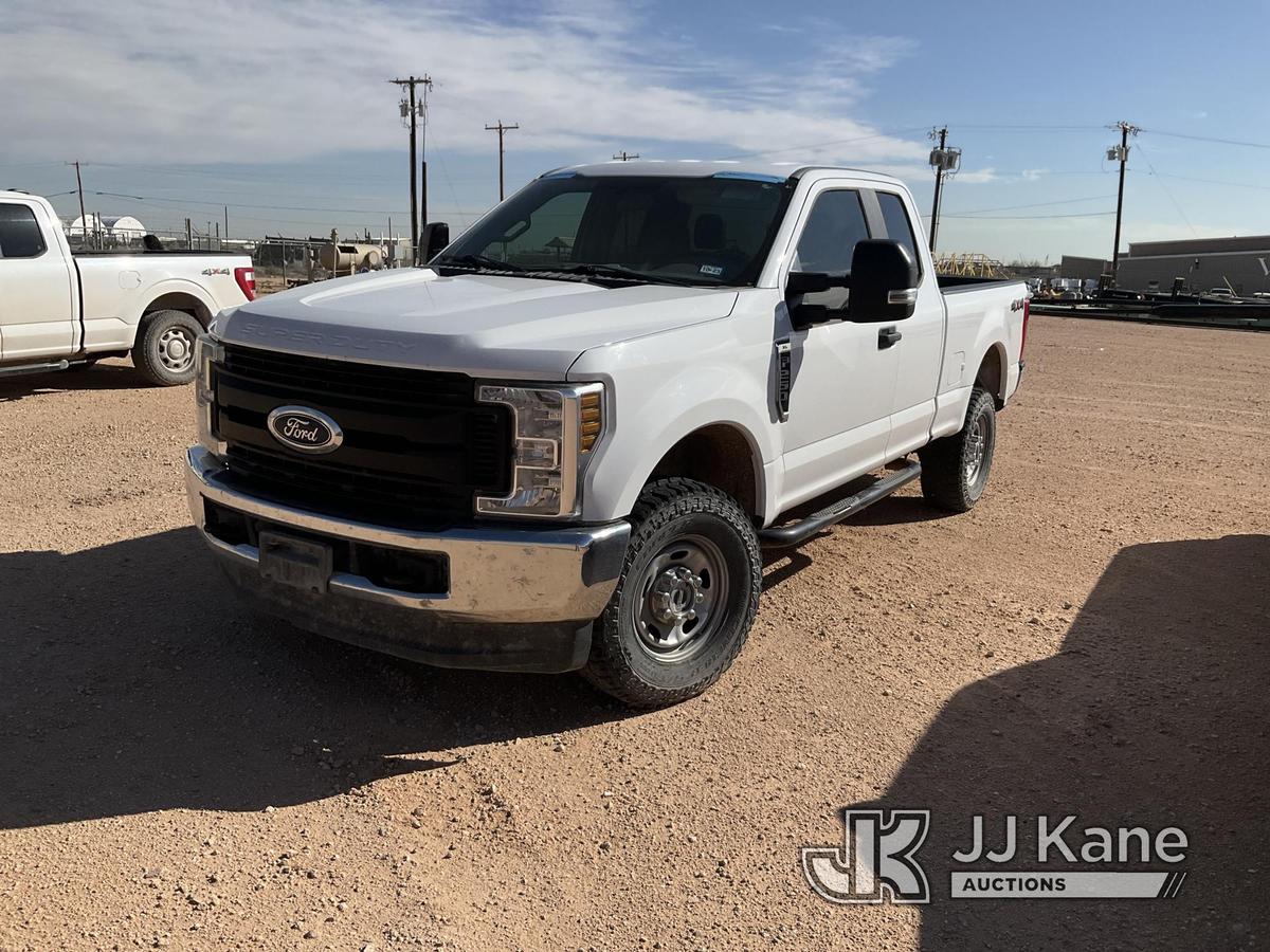 (Midland, TX) 2019 Ford F250 4x4 Extended-Cab Pickup Truck Runs & Drives) (Jump To Start, Tailgate D