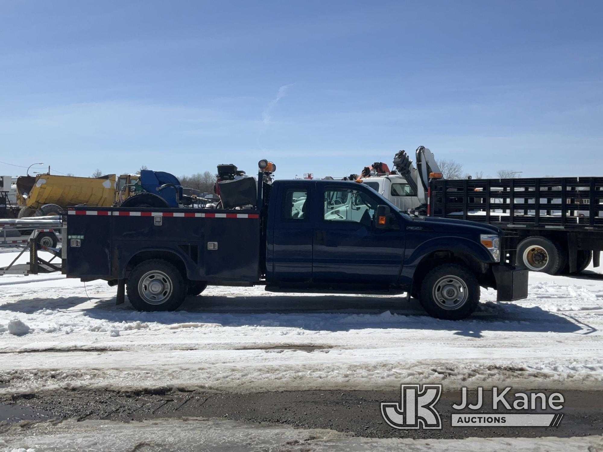 (Rome, NY) 2011 Ford F350 4x4 Extended-Cab Service Truck Runs & Moves, Body & Rust Damage, Comp Runs