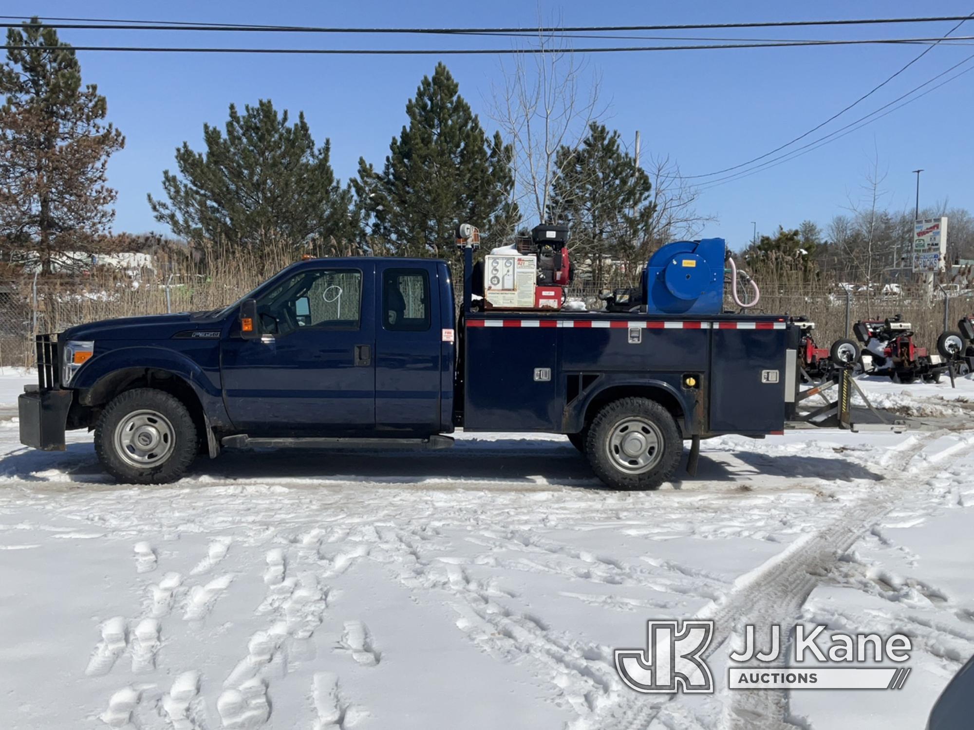 (Rome, NY) 2011 Ford F350 4x4 Extended-Cab Service Truck Runs & Moves, Body & Rust Damage, Comp Runs