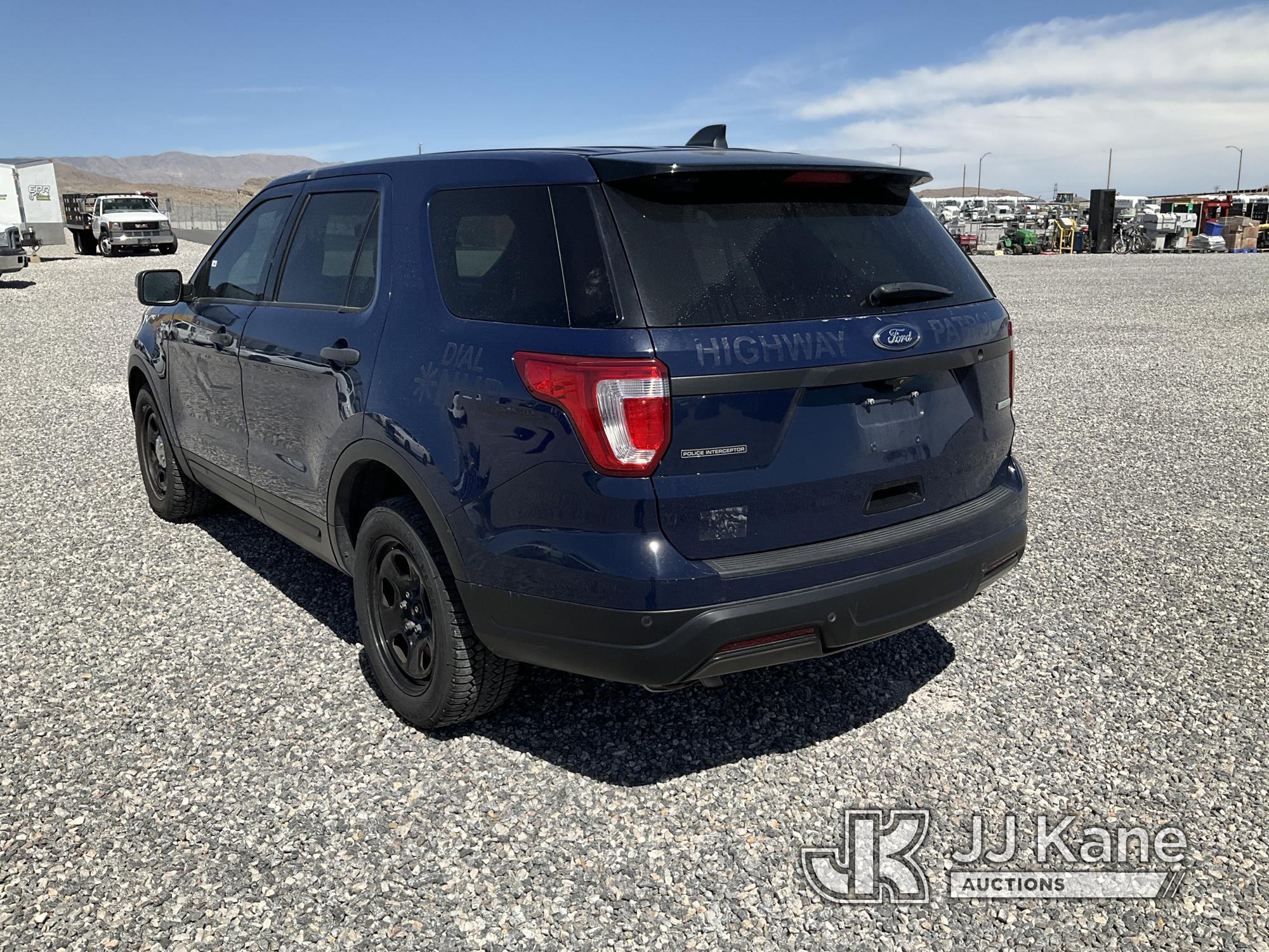 (Las Vegas, NV) 2018 Ford Explorer AWD Police Interceptor No Console Body Damage, Check Engine Light