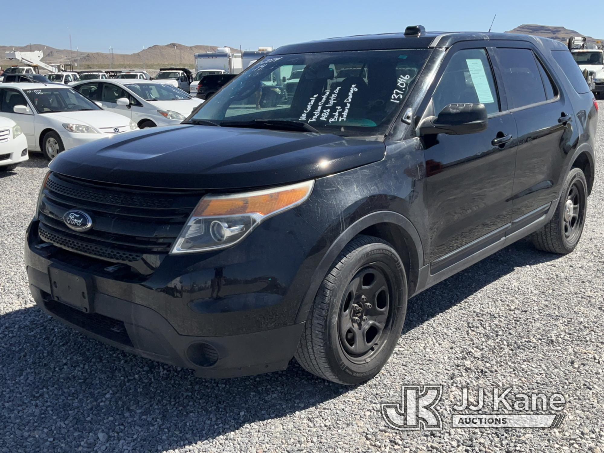 (Las Vegas, NV) 2014 Ford Explorer AWD Police Interceptor Body & Interior Damage, No Console, Tracti