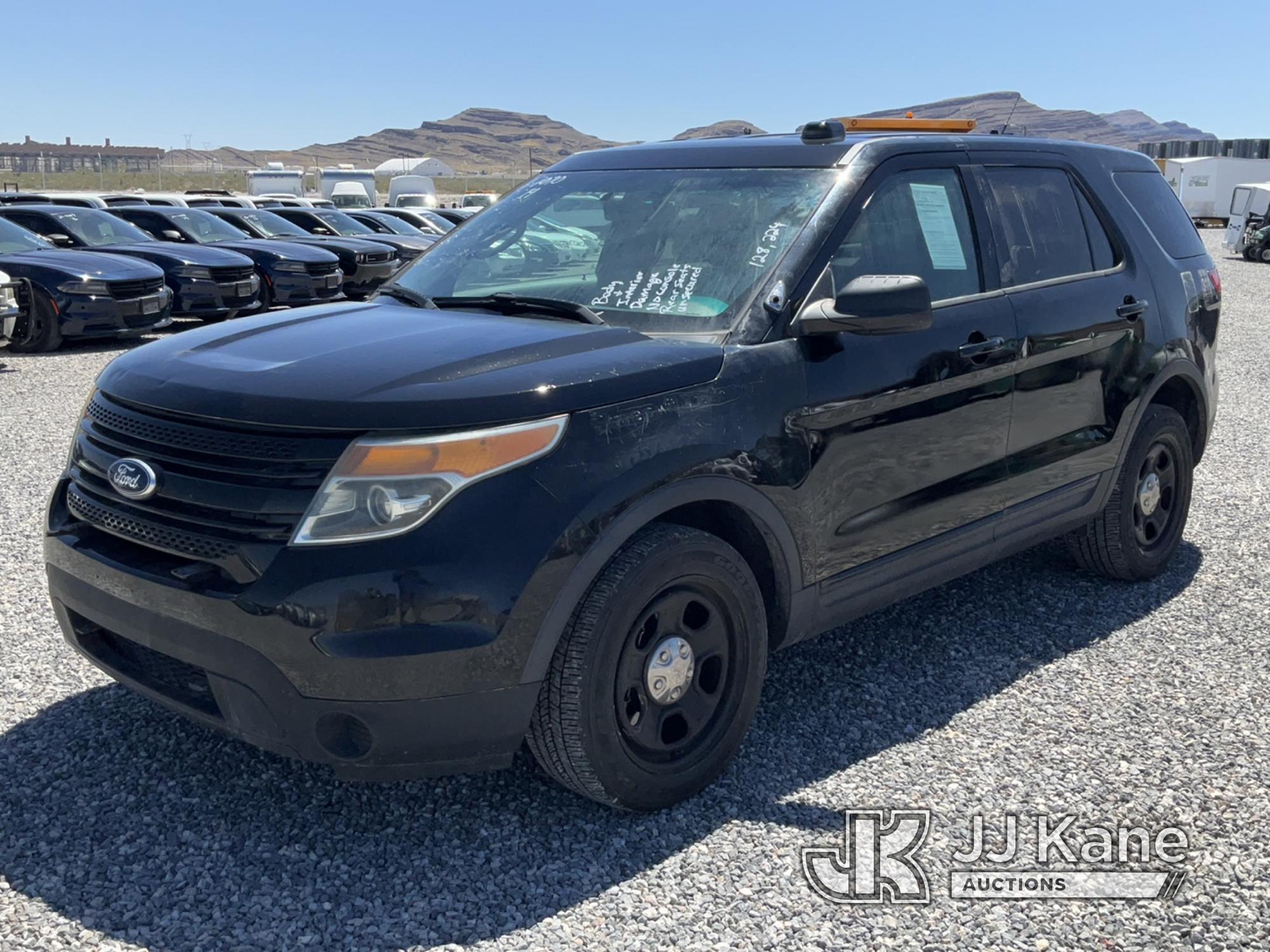 (Las Vegas, NV) 2014 Ford Explorer AWD Police Interceptor Body & Interior Damage, No Console, Rear S