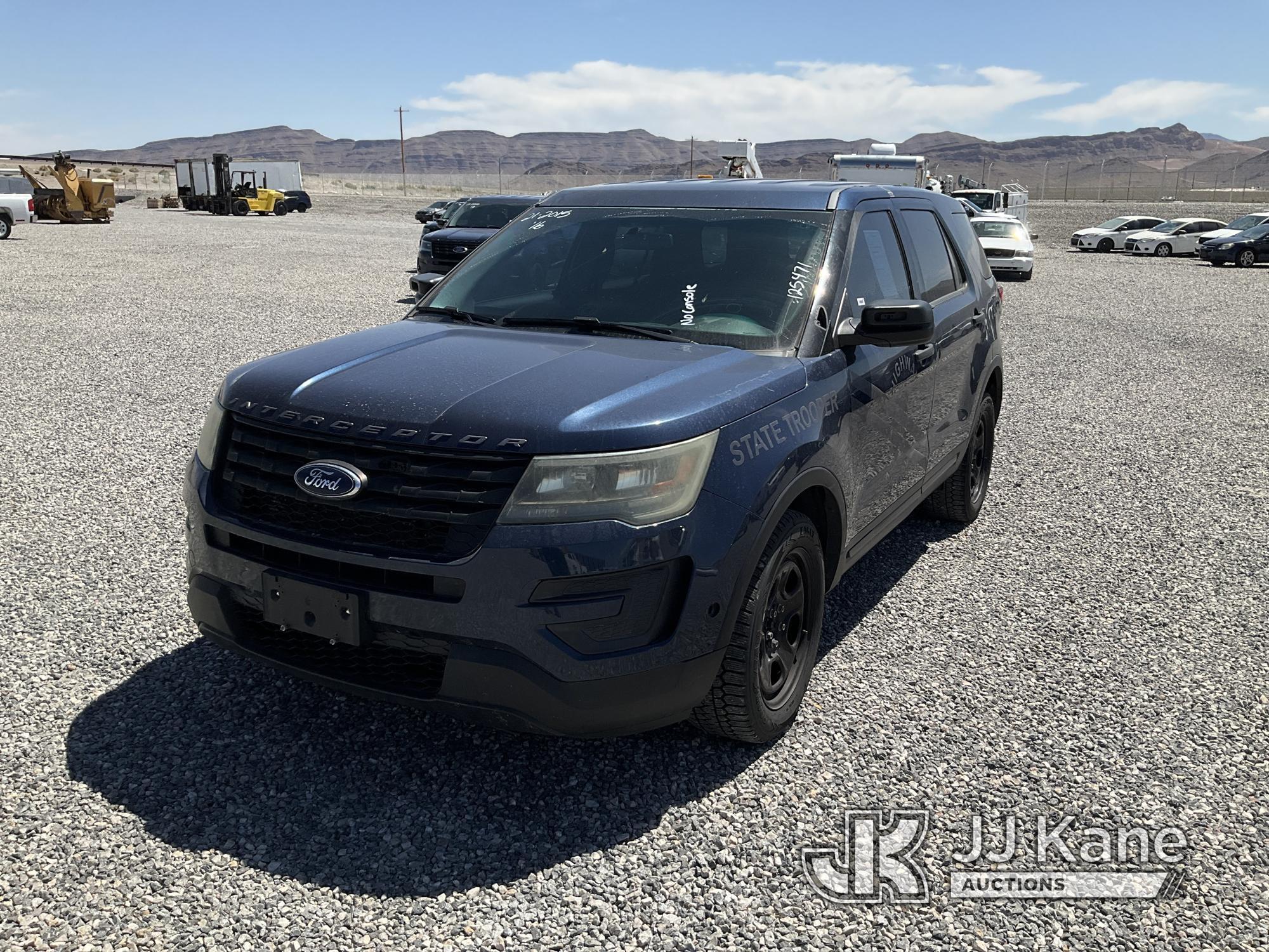 (Las Vegas, NV) 2016 Ford Explorer AWD Police Interceptor No Console Runs & Moves