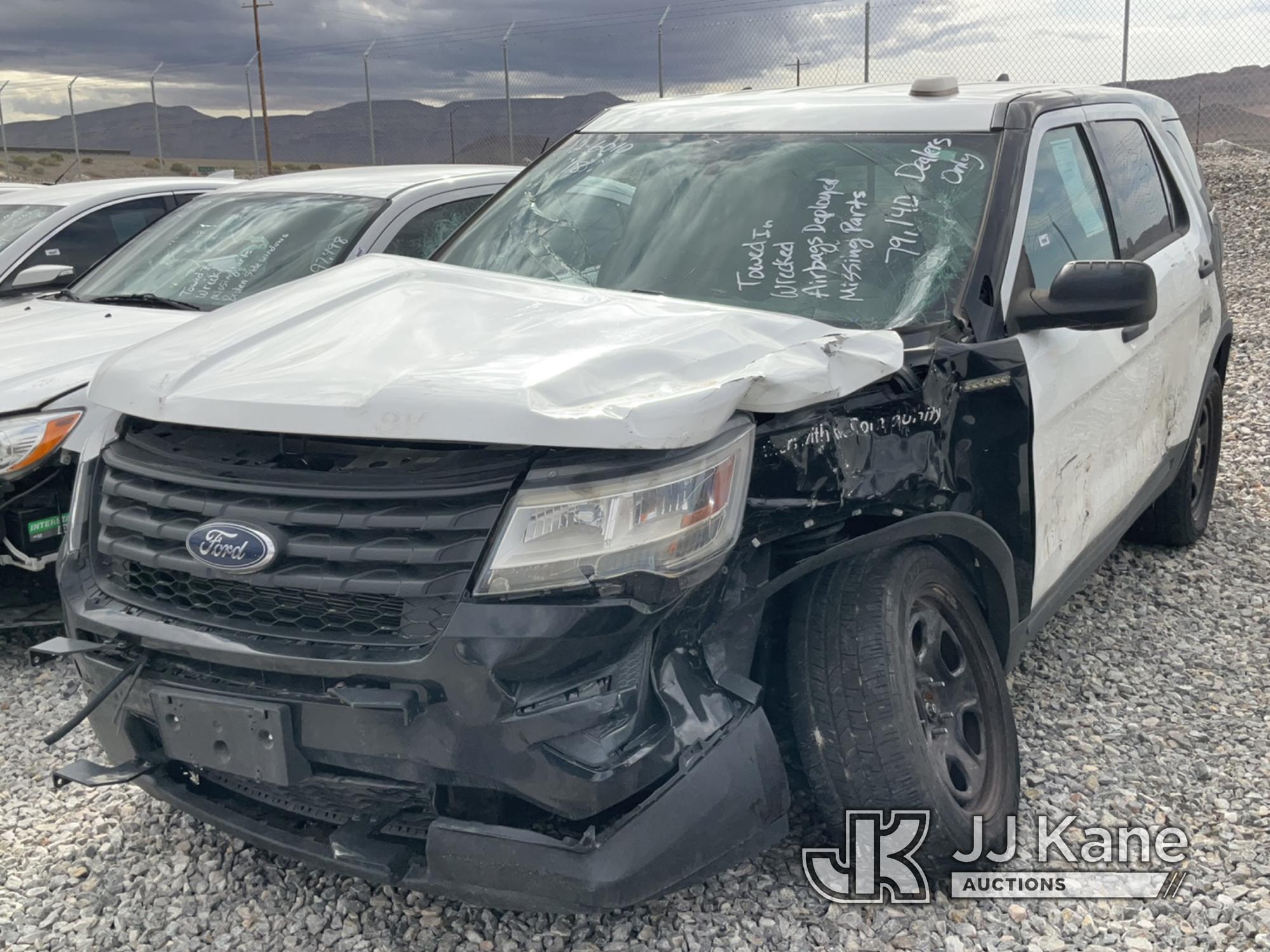 (Las Vegas, NV) 2018 Ford Explorer AWD Police Interceptor Dealers Only, Airbags Deployed, Towed In W