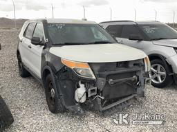 (Las Vegas, NV) 2014 Ford Explorer AWD Police Interceptor Wrecked, Missing Parts, Towed In Jump To S