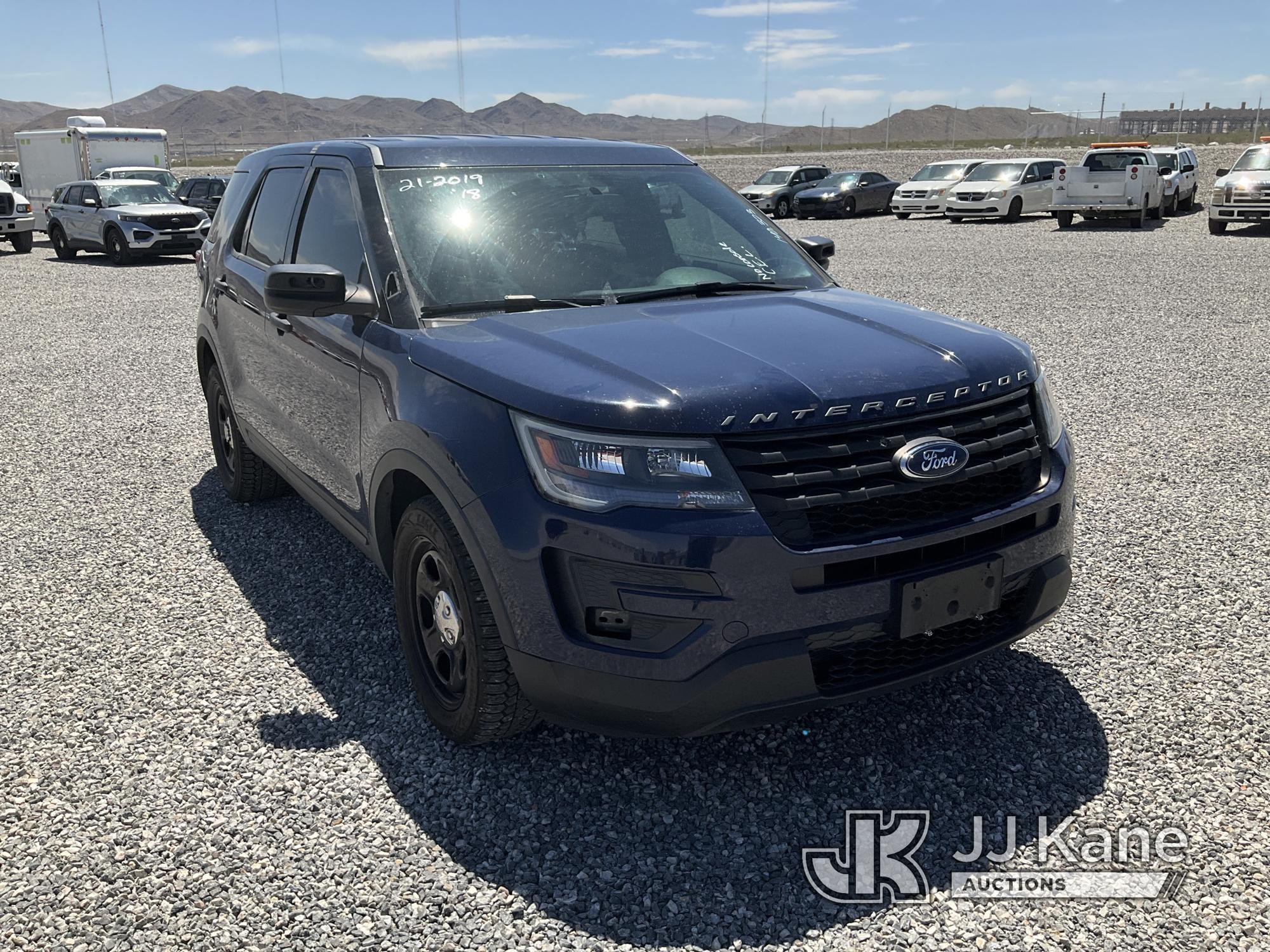 (Las Vegas, NV) 2018 Ford Explorer AWD Police Interceptor No Console Check Engine Light On, Runs & M