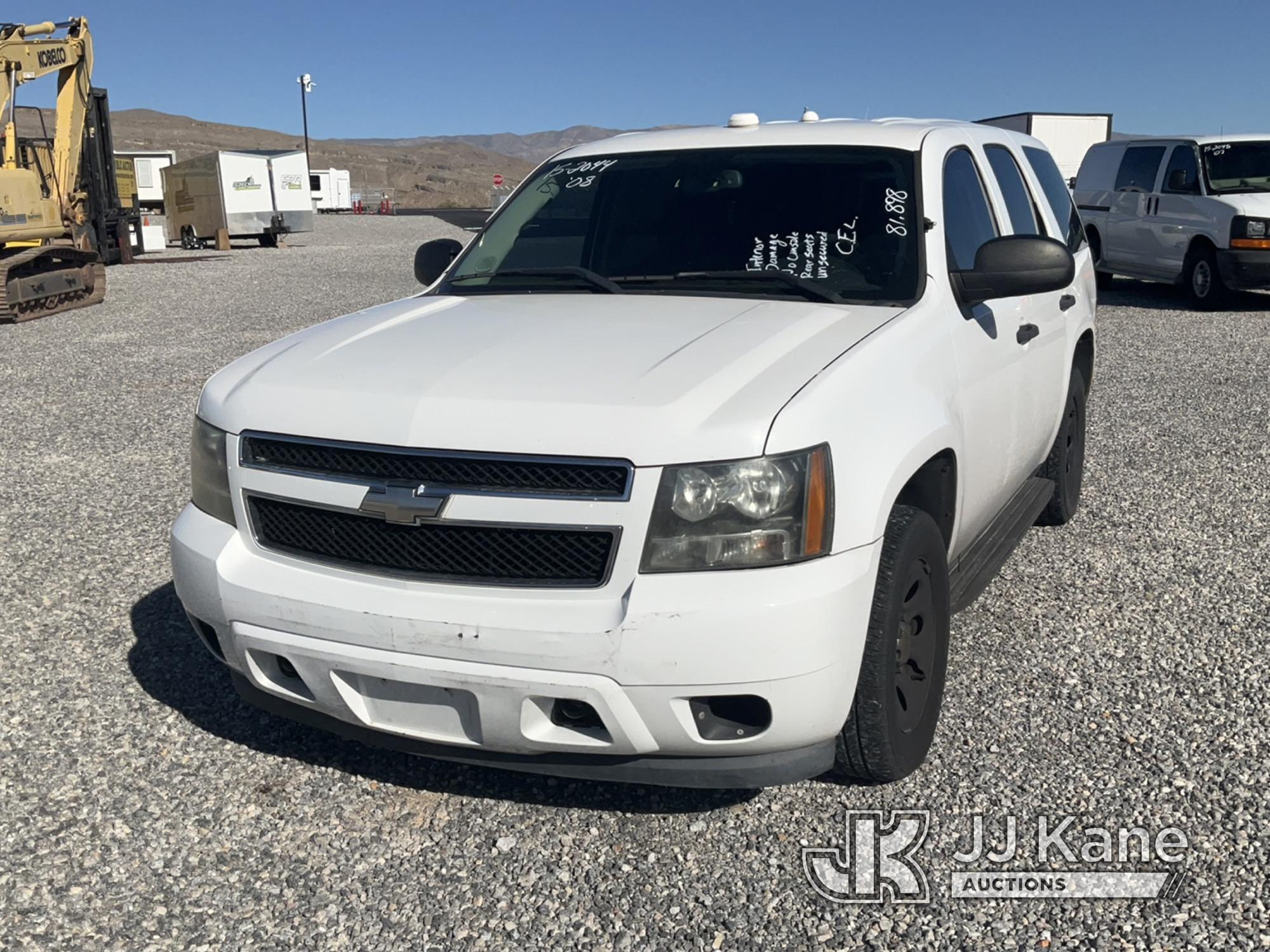 (Las Vegas, NV) 2008 Chevrolet Tahoe Police Package Interior Damage, No Console, Rear Seats Unsecure