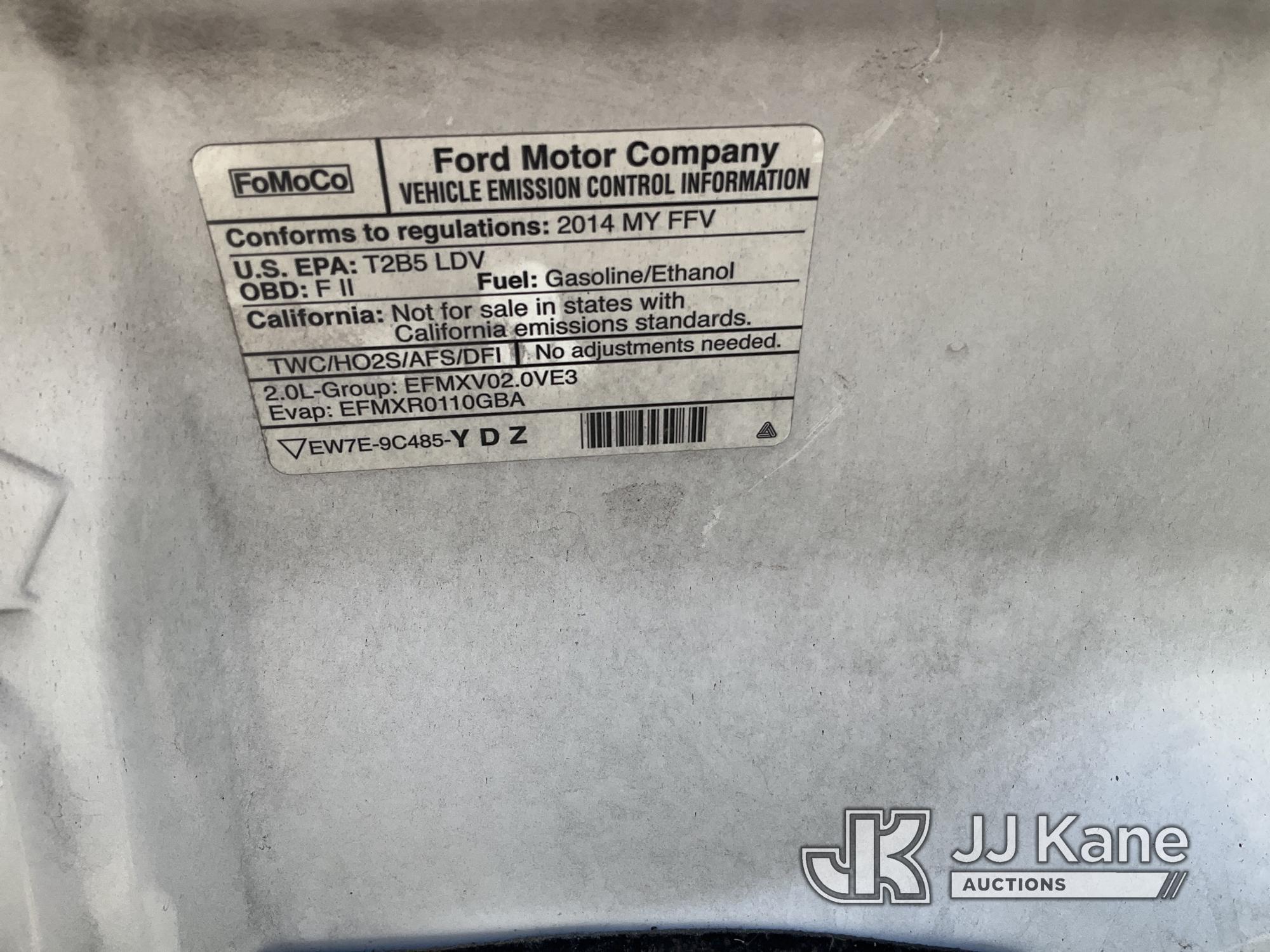 (Las Vegas, NV) 2014 Ford Focus Check Engine Light On, Bad Transmission Jump To Start, Runs & Moves