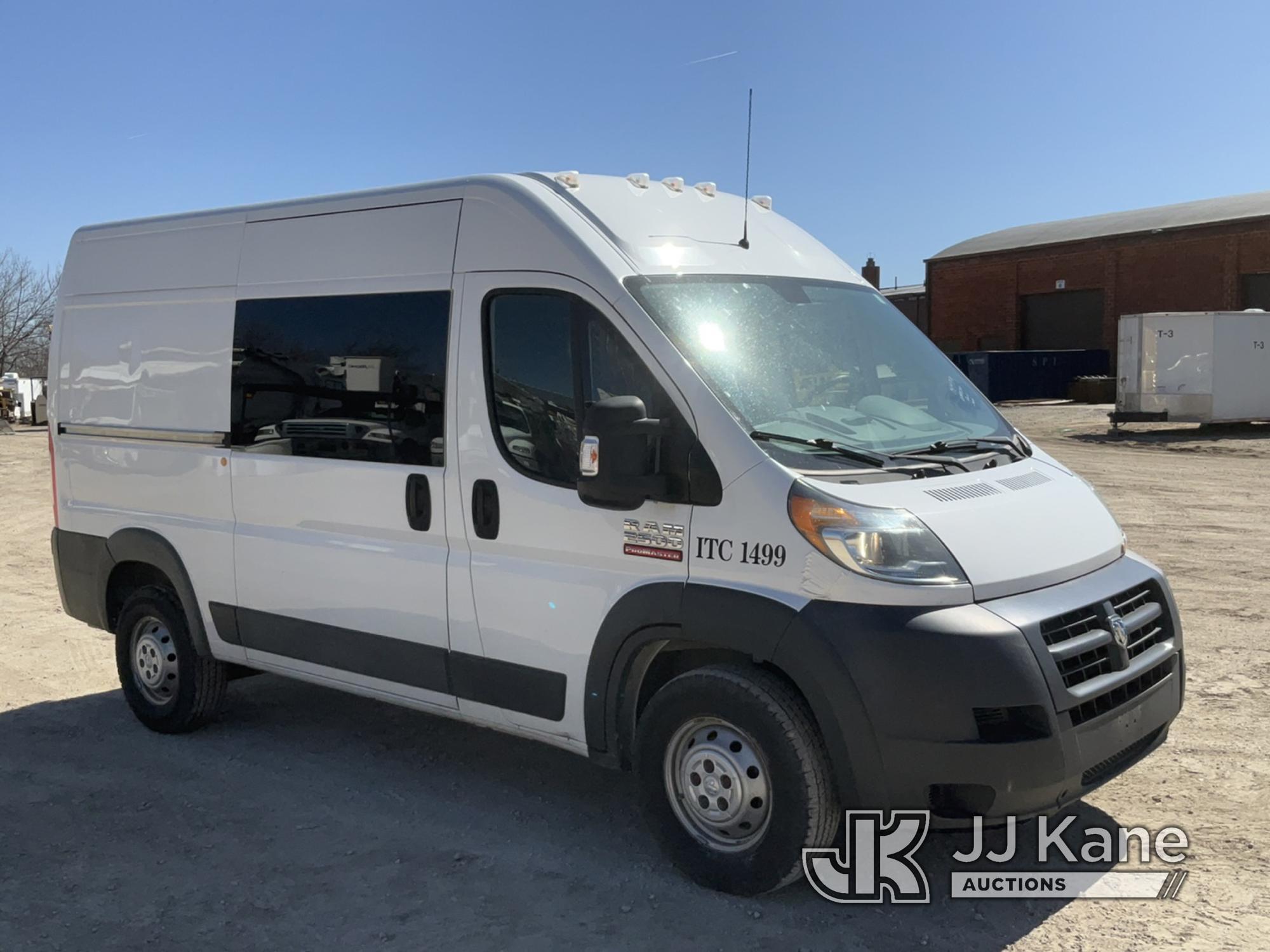 (Des Moines, IA) 2016 RAM 2500 Promaster High Roof Tradesman Cargo Van Runs & Moves