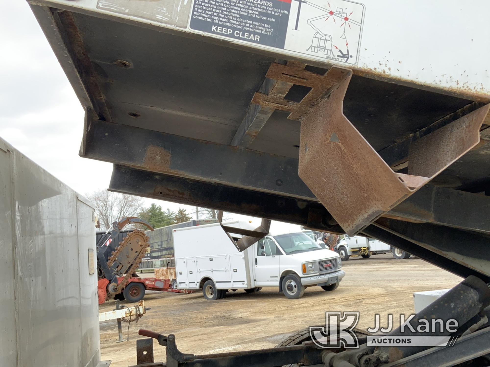 (South Beloit, IL) Altec LR756, Over-Center Bucket Truck mounted behind cab on 2013 Ford F750 Chippe