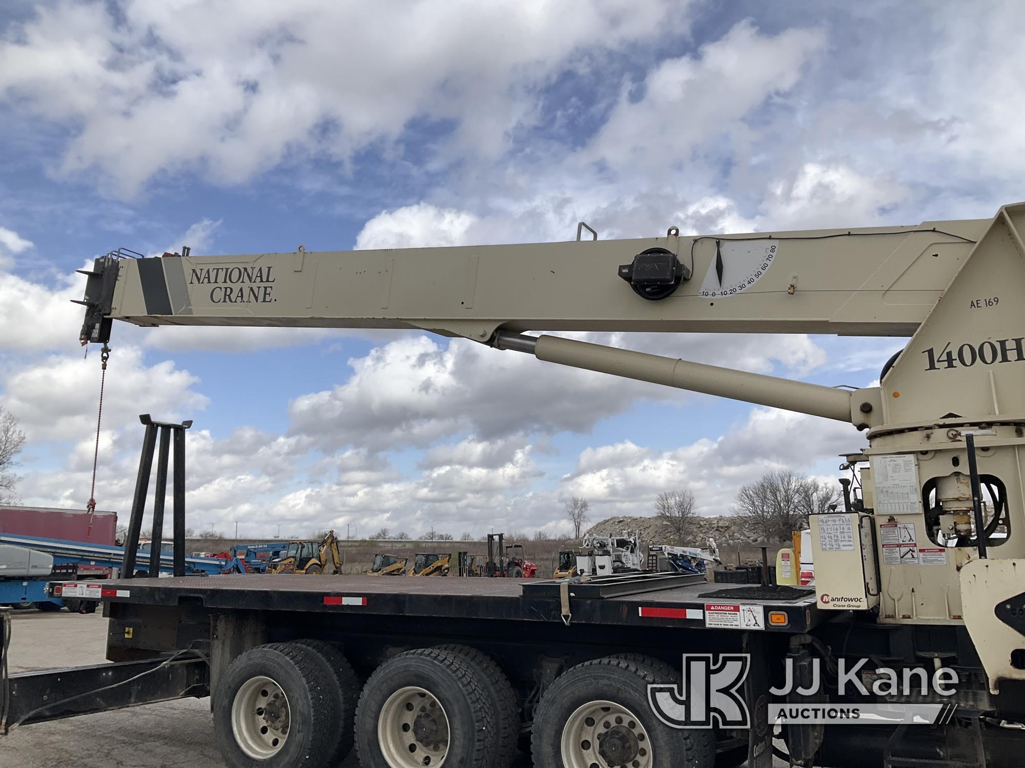 (Kansas City, MO) National 1400H, Hydraulic Truck Crane mounted behind cab on 2007 Sterling LT7500 T