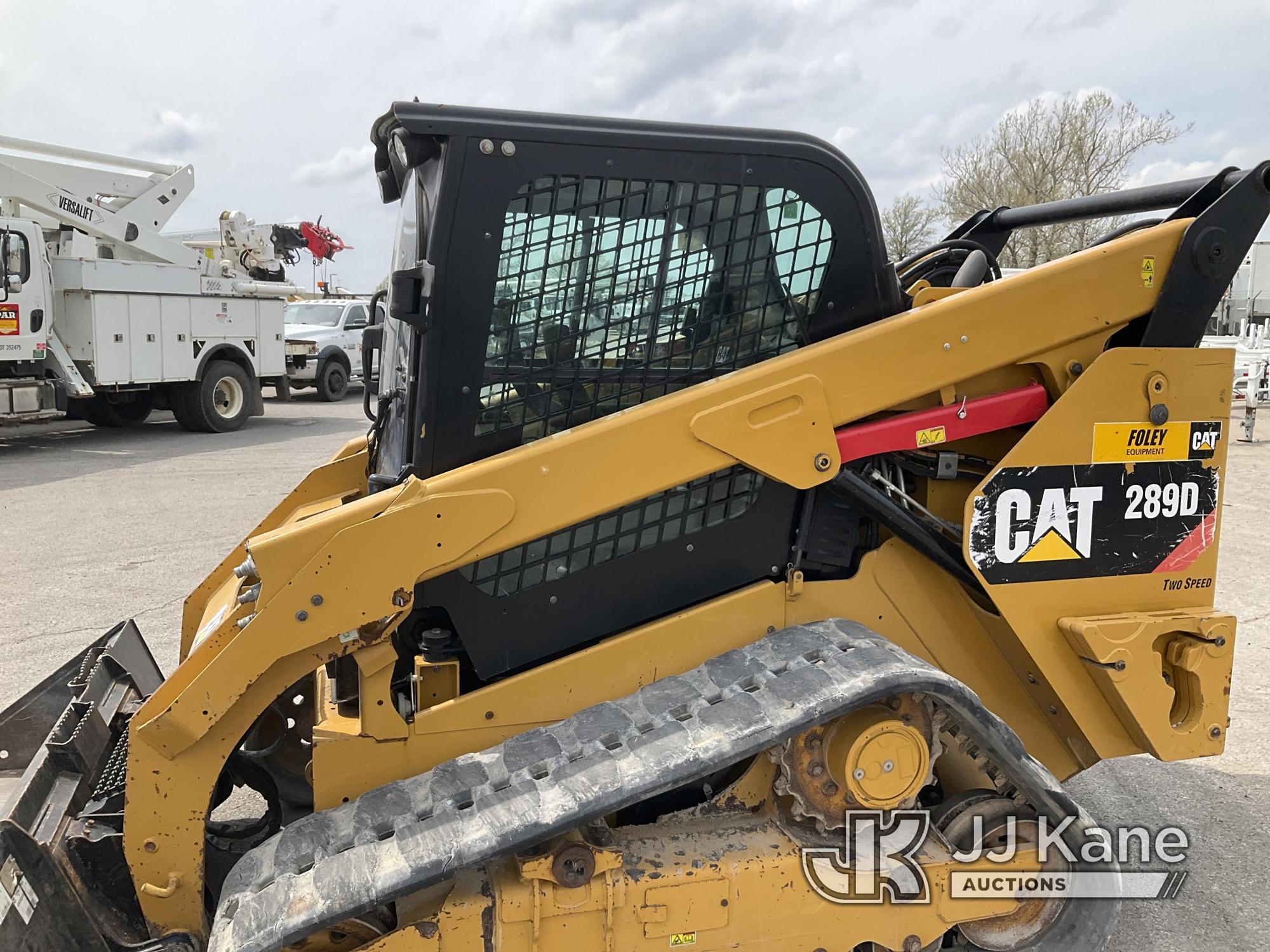 (Kansas City, MO) 2018 Cat 289D Tracked Skid Steer Loader Runs, Moves, & Operates) (Has Engine Noise