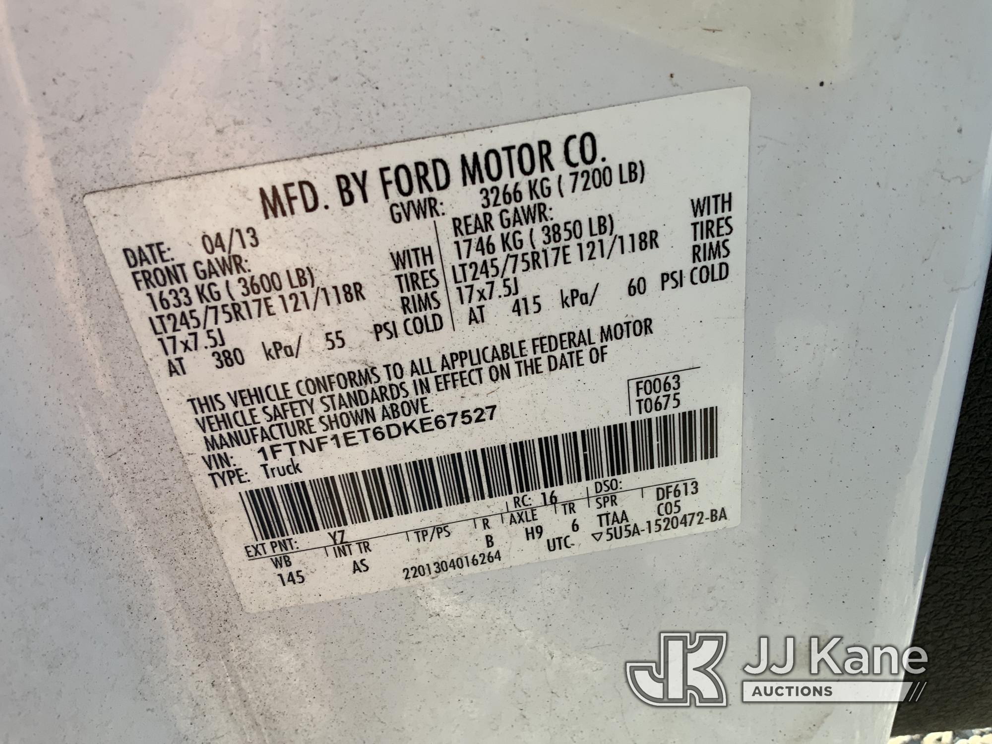 (Fort Wayne, IN) 2013 Ford F150 4x4 Pickup Truck Runs & Moves) (Rust/Body Damage