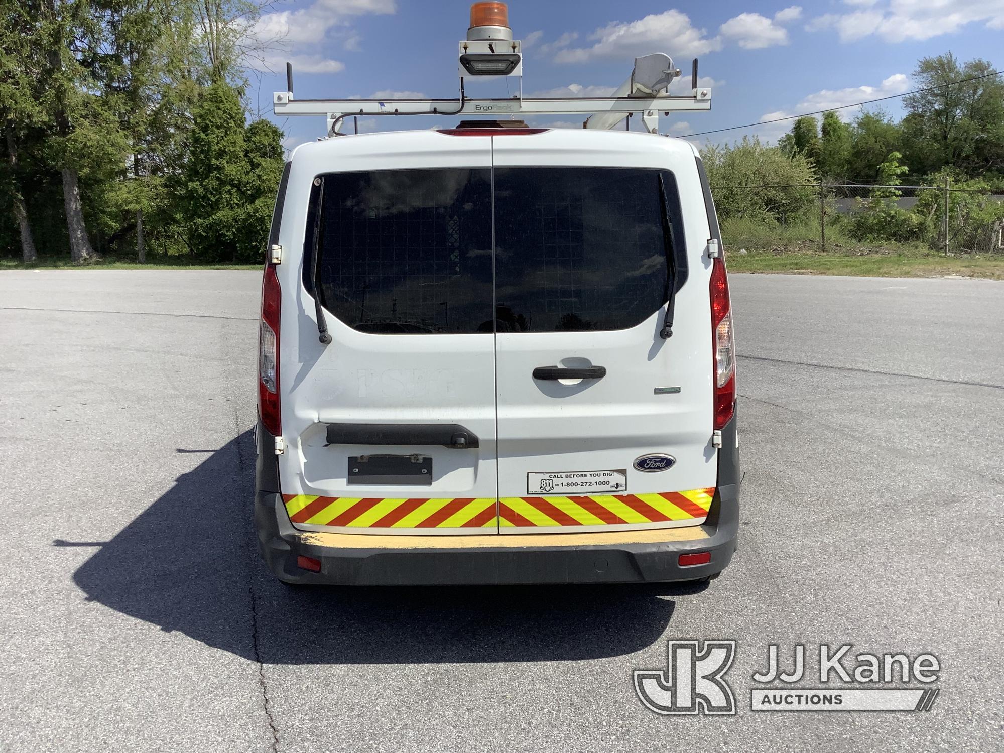 (Chester Springs, PA) 2016 Ford Transit Connect Cargo Van Runs & Moves) (Hood Release Broken, Rust &