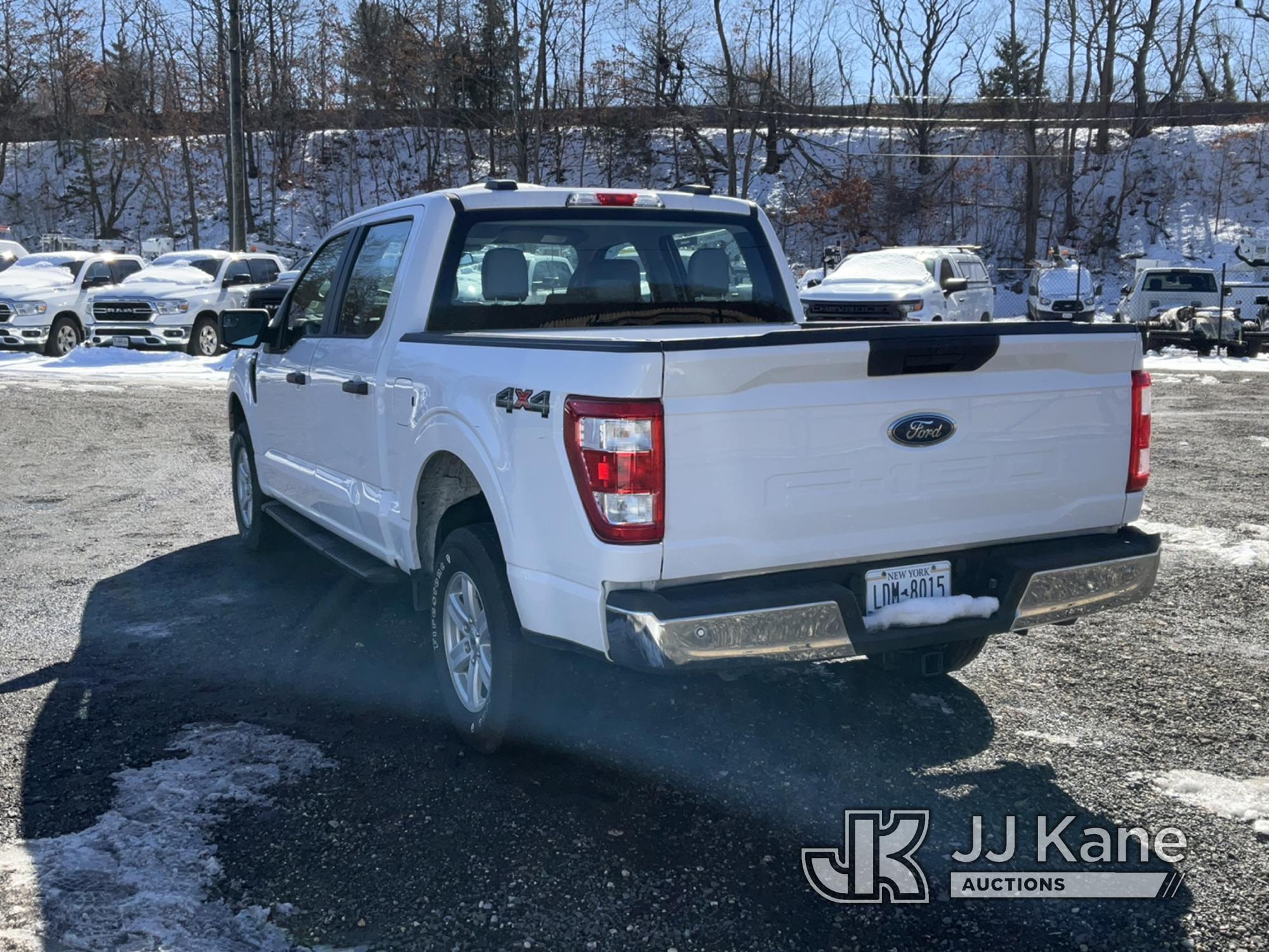 (Kings Park, NY) 2021 Ford F150 4x4 Crew-Cab Pickup Truck Runs & Moves, Body Damage, Check Engine Li