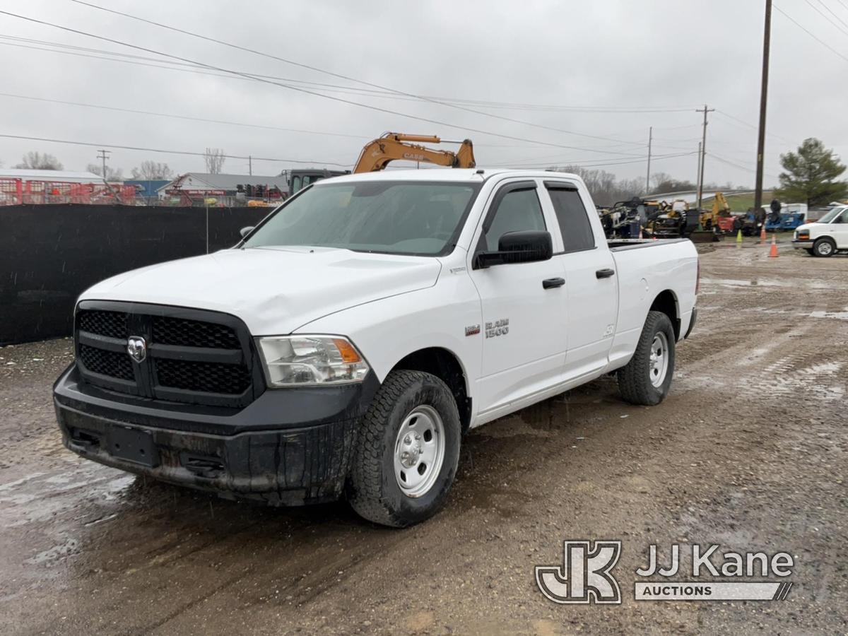 (Charlotte, MI) 2015 DODGE RAM 1500 4x4 Quad Cab Pickup Truck Runs, Moves, Engine Light, Engine Tick