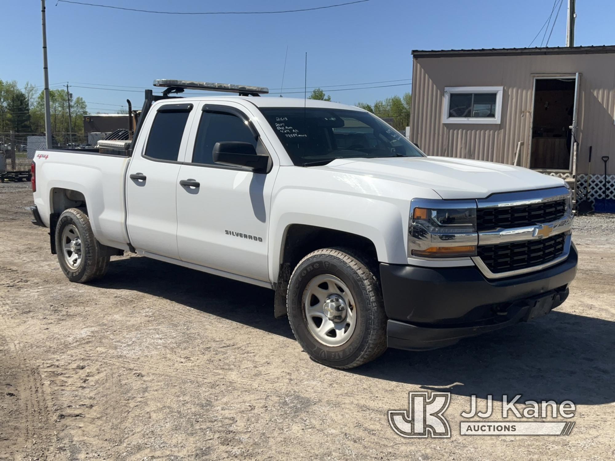 (Rome, NY) 2017 Chevrolet Silverado 1500 4x4 Extended-Cab Pickup Truck Runs & Moves, Body & Rust Dam