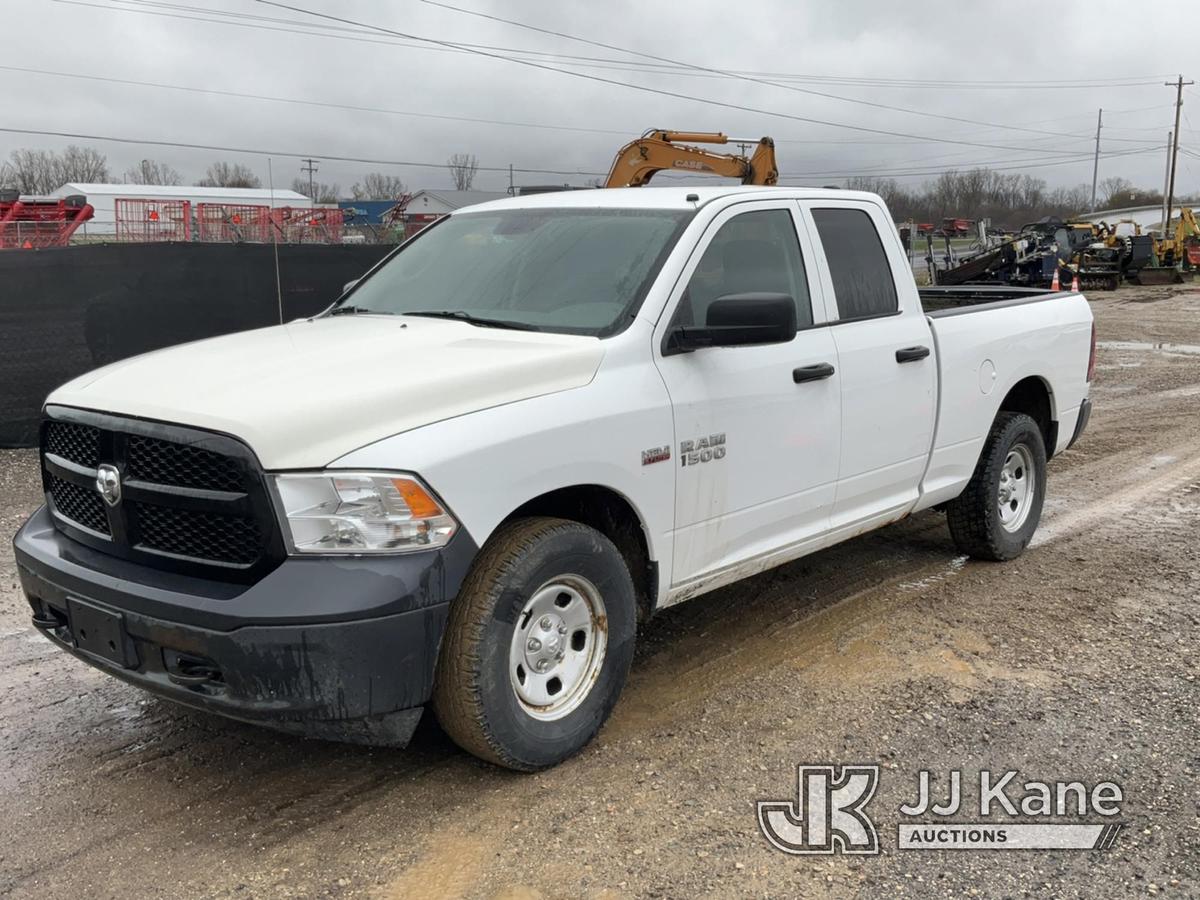 (Charlotte, MI) 2015 DODGE RAM 1500 4x4 Quad-Cab Pickup Truck Runs, Moves, Engine Light