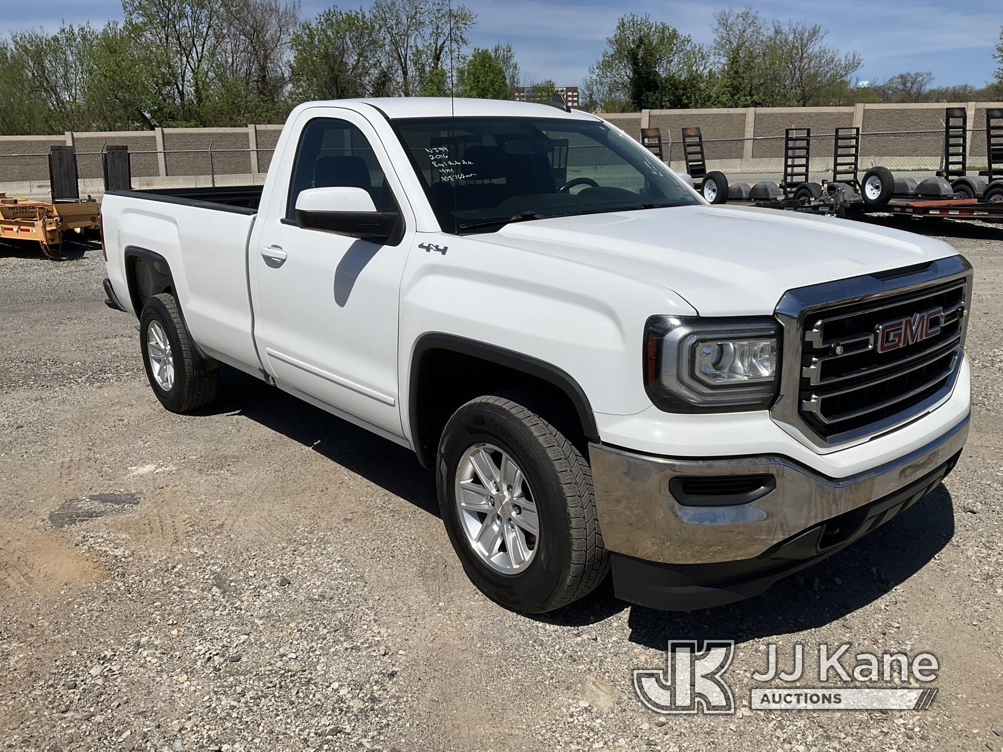 (Plymouth Meeting, PA) 2016 GMC Sierra 1500 4x4 Pickup Truck Runs & Moves, Body & Rust Damage