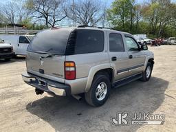 (Plymouth Meeting, PA) 2002 Chevrolet Tahoe 4x4 4-Door Sport Utility Vehicle Runs & Moves, Body & Ru