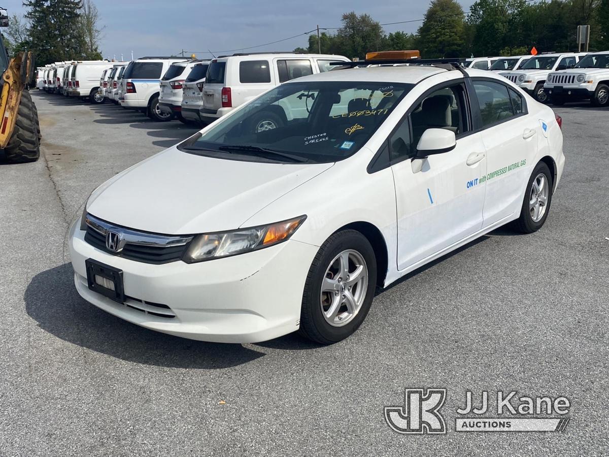 (Chester Springs, PA) 2012 Honda Civic 4-Door Sedan CNG Only) (Runs & Moves, Rust & Body Damage) (In