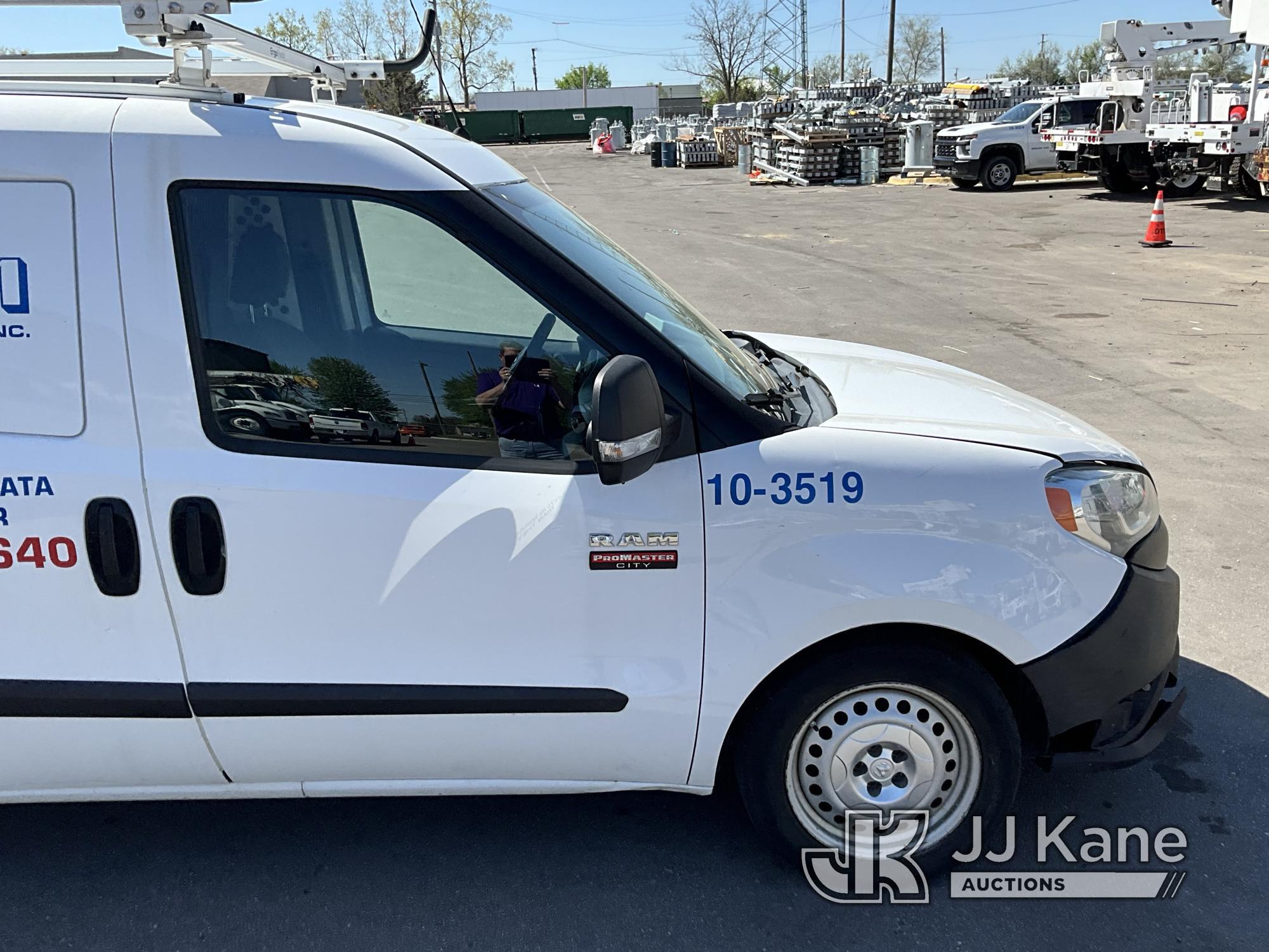 (Warren, MI) 2015 RAM ProMaster City Van Body/Service Truck Runs & Moves) (Jump To Start,  Cosmetic