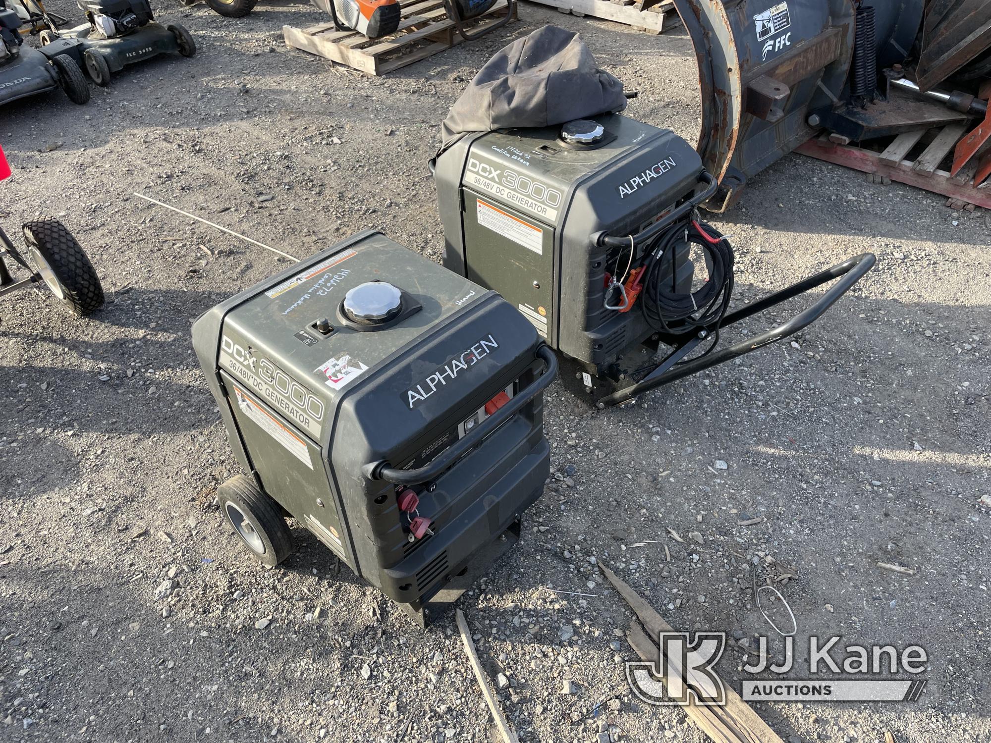 (Plymouth Meeting, PA) (2) Alphagen Generators (Condition Unknown) NOTE: This unit is being sold AS