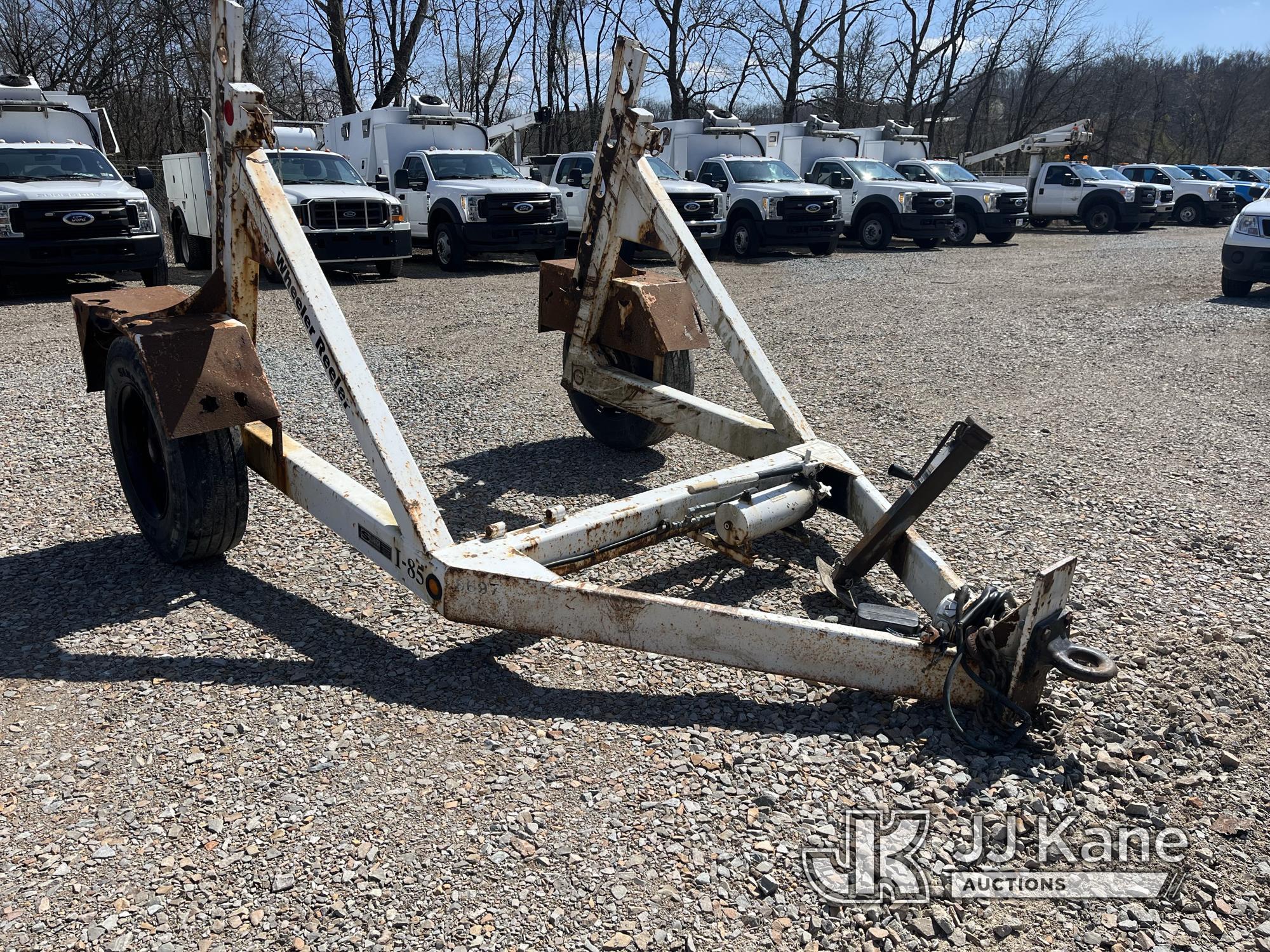 (Smock, PA) 2012 Slabach Wheeler Reeler I-85 Reel Trailer Broken Jack, Rust Damage