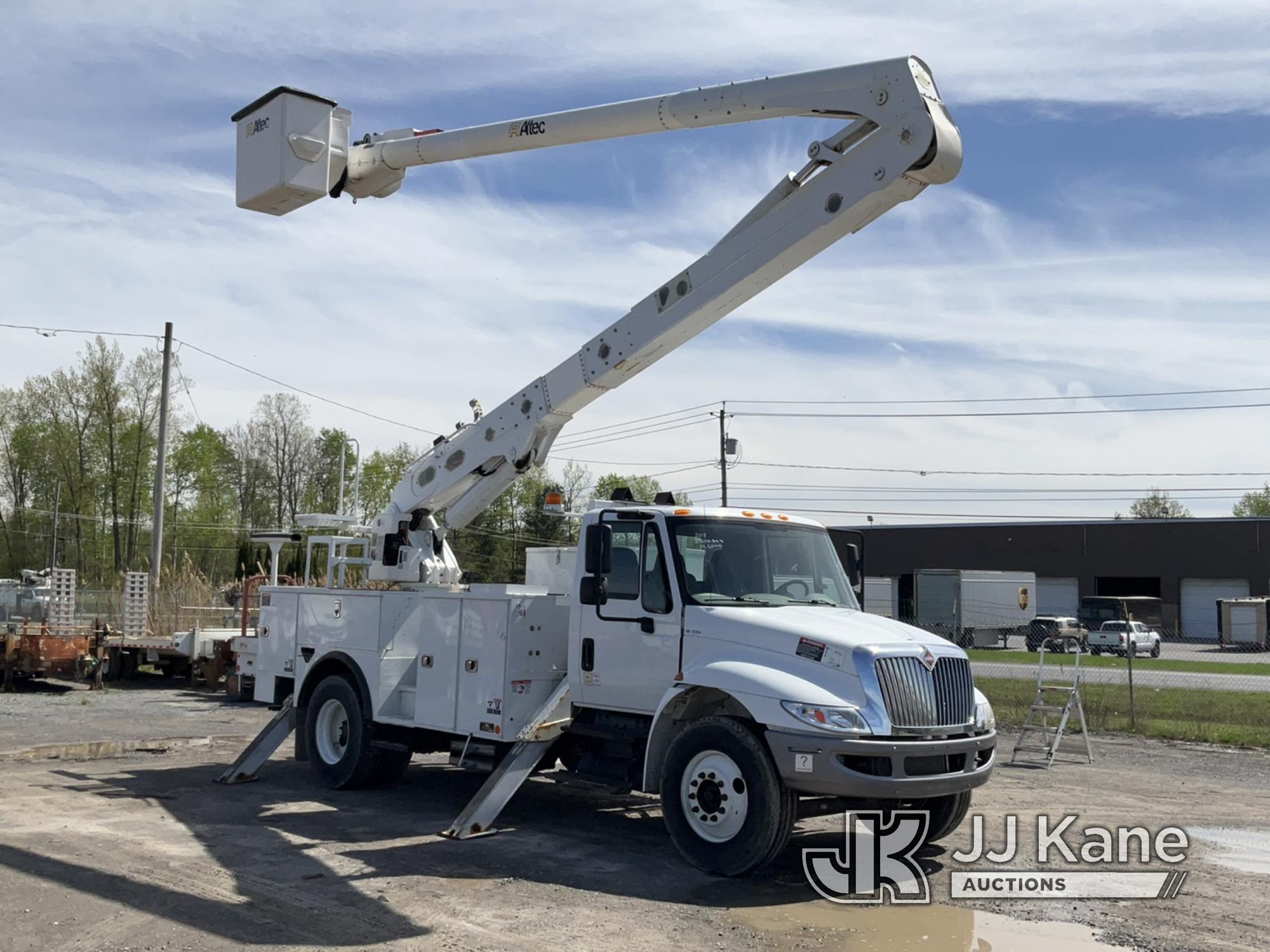 (Rome, NY) Altec AA55, Material Handling Bucket Truck rear mounted on 2018 International 4300 Utilit