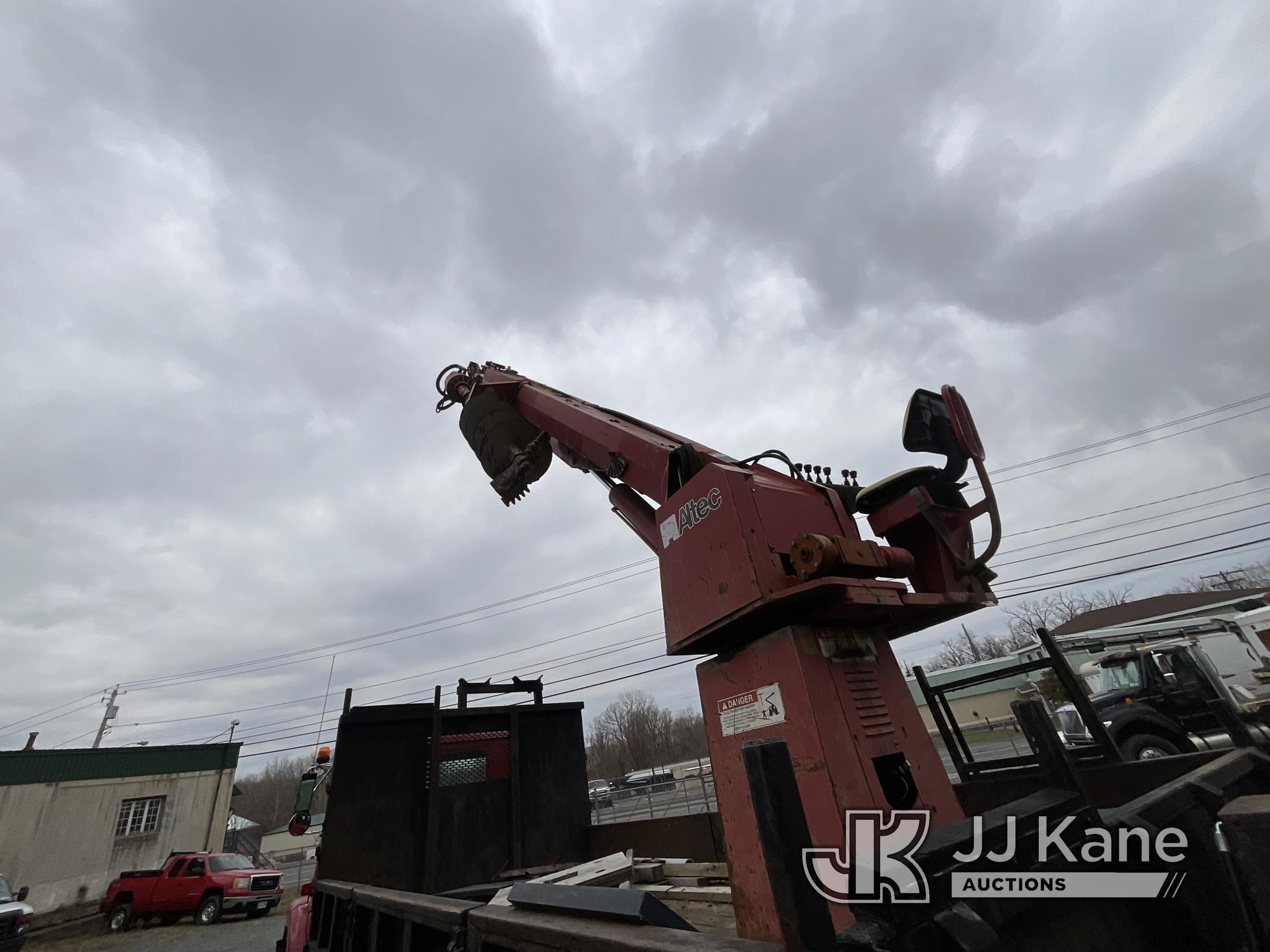 (Rensselaer, NY) Altec D845-BR, Digger Derrick rear mounted on 2000 Volvo WG 6x4 Flatbed/Utility Tru