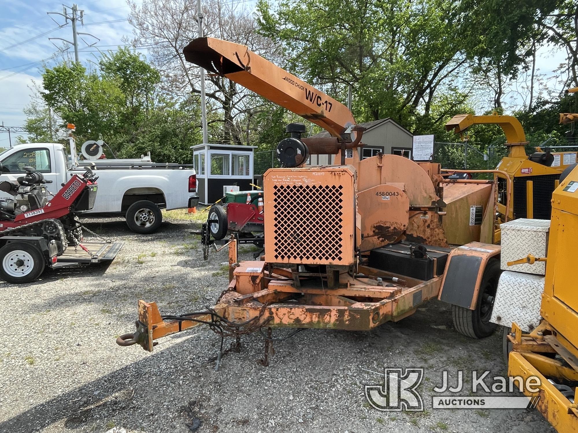 (Plymouth Meeting, PA) 2000 Woodchuck WC17 Chipper (12in Disc), Trailer Mtd. Not Running Condition U