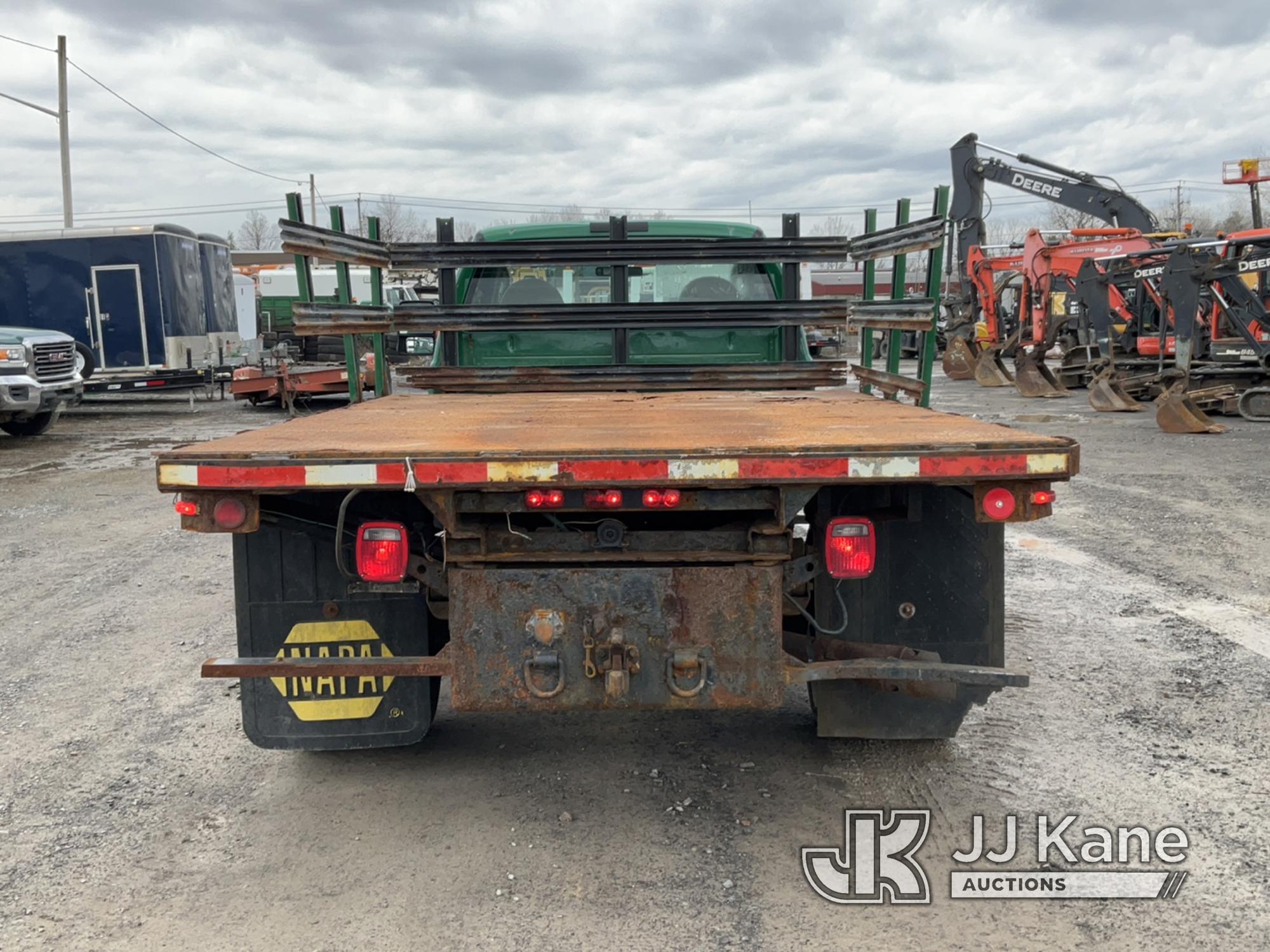 (Rome, NY) 2008 Ford F550 4x4 Flatbed/Service Truck Runs & Moves, Body & Rust Damage, Bad Brakes, Mu